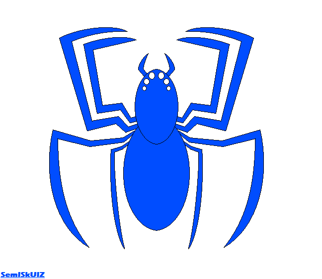 Blue Spider Logo - a Blue spider symbol!