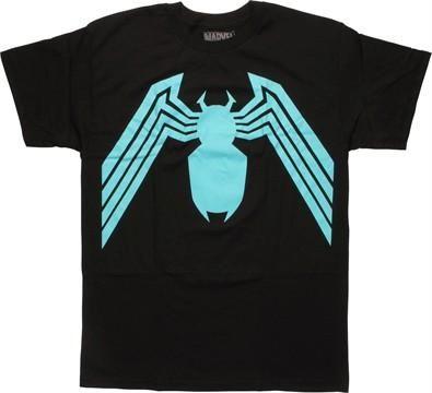 Blue Spider Logo - Venom Blue Spider Logo T Shirt (SM)