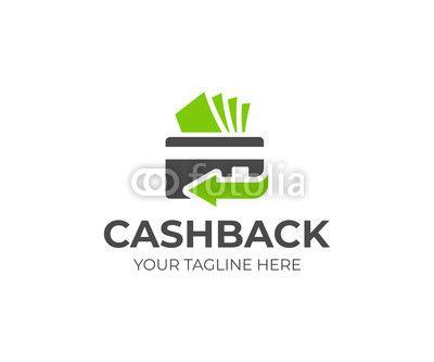 AP Cash Logo - Cash back service logo template. Credit card and money vector design