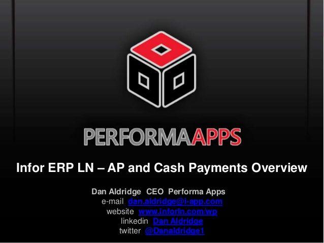 AP Cash Logo - Infor ERP LN Accounts Payable (AP) and Cash Management Payments Overv