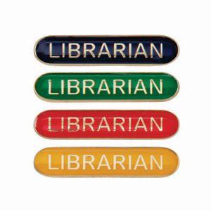 Blue Green Yellow Red Logo - Librarian Enamelled Bar School Badge, Red, Blue, Green, Yellow ...
