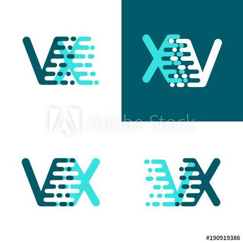 Green Letter Logo - VX letters logo with accent speed green and blue - Buy this stock ...
