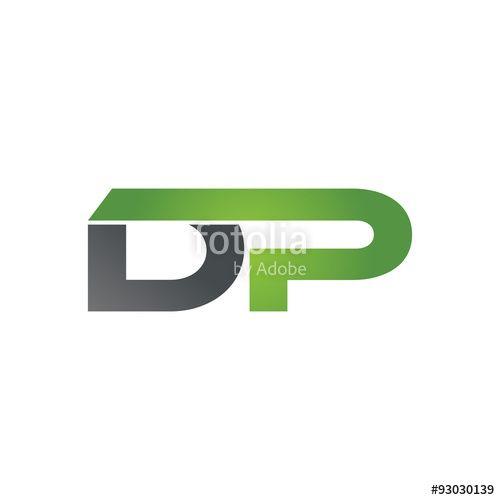 Green Letter Logo - DP company linked letter logo green