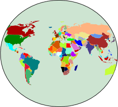 Multi Color World Logo - World - Simple - MapChart