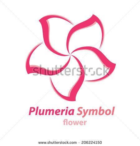 Plumeria Flower Logo - Vector of Plumeria (frangipani) flower symbol icon, Logo template ...