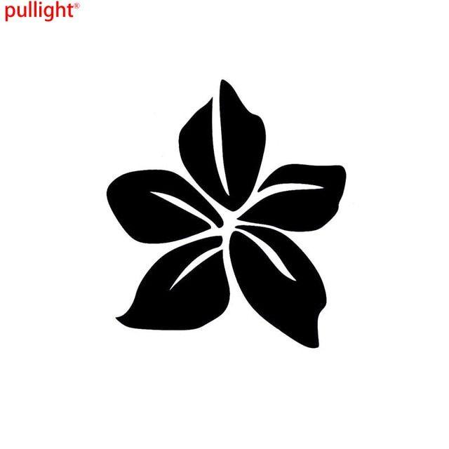 Plumeria Flower Logo - 11.3*12.7CM Creative Plumeria Flower Car Stickers Interesting
