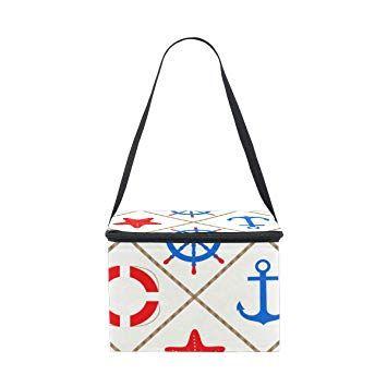 Blue Anchor Red Triangle Logo - Anmarco Blue Anchor Red Starfish Insulated Lunch Bag