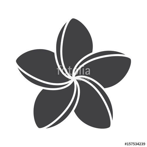 Plumeria Flower Logo - Spa Salon Plumeria Flower Glyph Icon Stock Image And Royalty Free