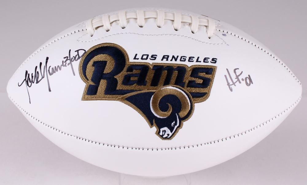 HF Sports Logo - Jack Youngblood Signed Rams Logo Football Inscribed 