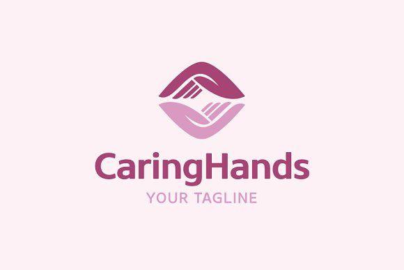 Pink Hands Logo - Caring Hands Logo Logo Templates Creative Market