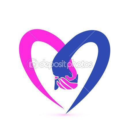 Pink Hands Logo - Couple holding hands logo vector