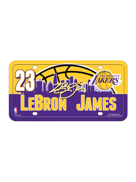 Purple LeBron Logo - Los Angeles Lakers LeBron James License Plate – Lakers Store