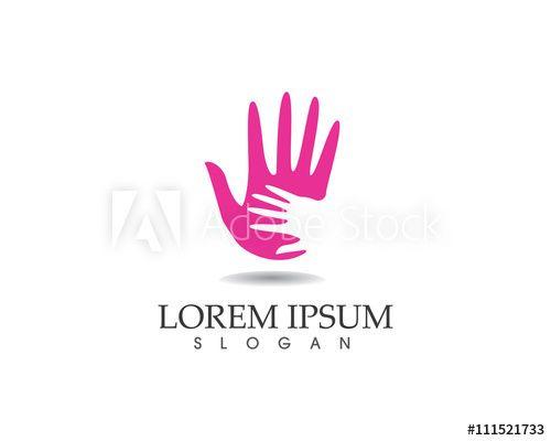 Pink Hands Logo - Hands logo this stock vector and explore similar vectors at