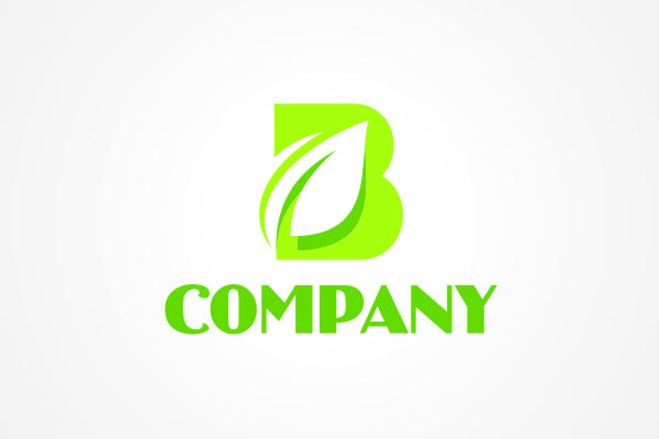 Green B Logo - Free Logo: Leafy Letter B Logo