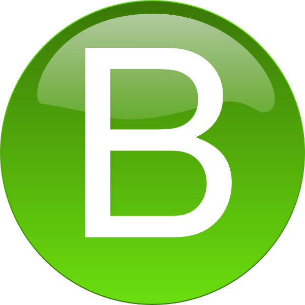 Green B Logo - Green B Clip Art clip art online, royalty free