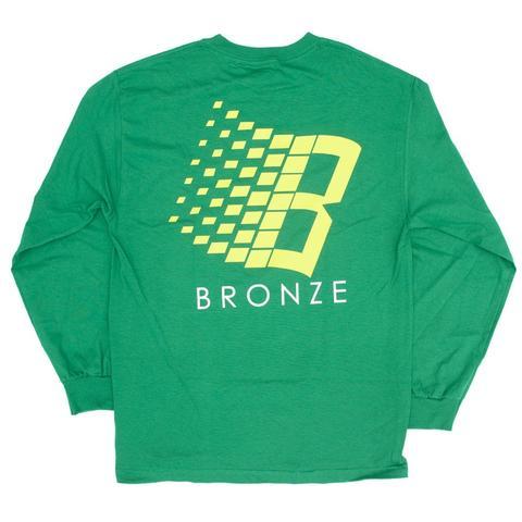 Green Pyramid Logo - Bronze 56K B Logo Long Sleeve T-Shirt - Green – Pyramid Glasgow