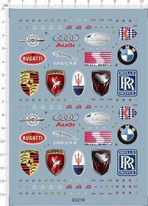 Different Car Logo - Detail 1/24 1/18 1/10 car logo for different scales Model Kit Water ...