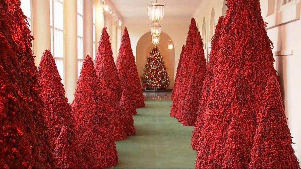 Christmas Tree and a Red S Logo - After 'The Handmaid's Tale' references, Melania Trump defends her ...