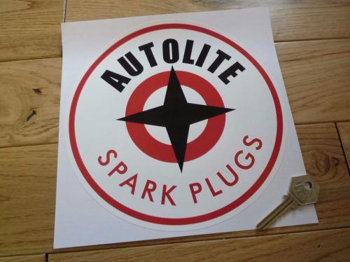 New Autolite Spark Plugs Logo - Autolite with Red Spark Plugs Text Round Sticker. 8