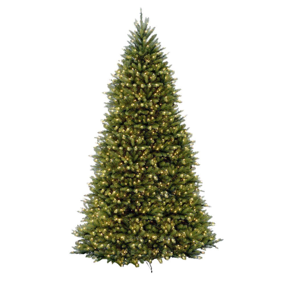 Christmas Tree and a Red S Logo - 12 ft. Dunhill Fir Artificial Christmas Tree with 1500 Clear Lights ...