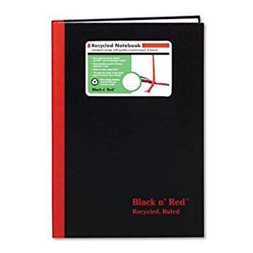 Black N Red and White Logo - Black n' Red Recycled Casebound Notebook, Ruled, 8.25 x 11.75 Inches ...