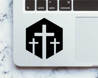 Three Crosses Logo - Three crosses decal | Etsy