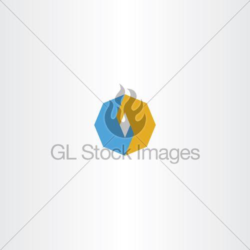 Orange Octagon Logo - Blue Orange Octagon Logo Icon Vector Abstract · GL Stock Images