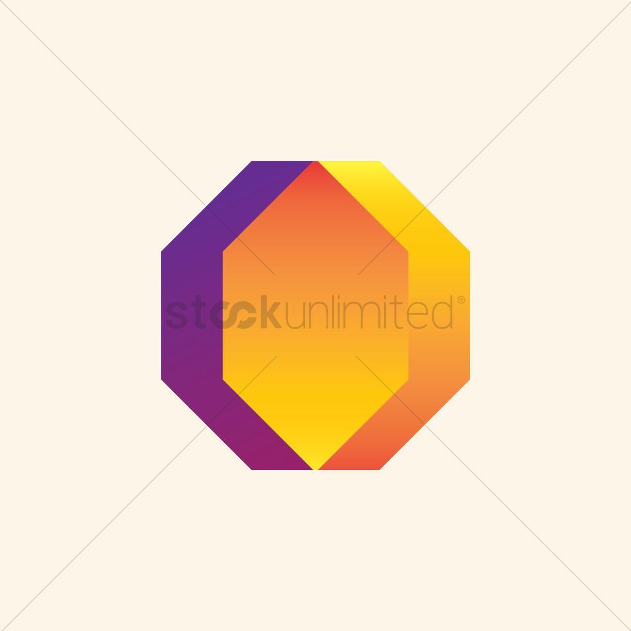 Orange Octagon Logo - Octagon logo element Vector Image - 1634052 | StockUnlimited