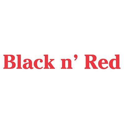 Black N Red and White Logo - Black n' Red Casebound Ruled Notebooks