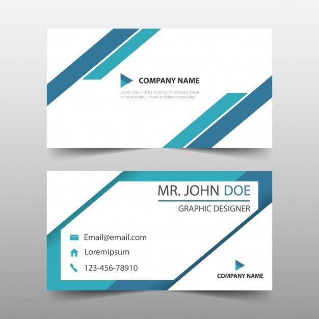 Triangle Corporate Logo - Blue triangle corporate business card template Vector