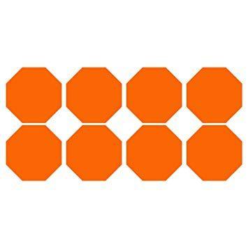 Orange Octagon Logo - LiteMark 5.5 inch Orange Octagon Decal Stickers