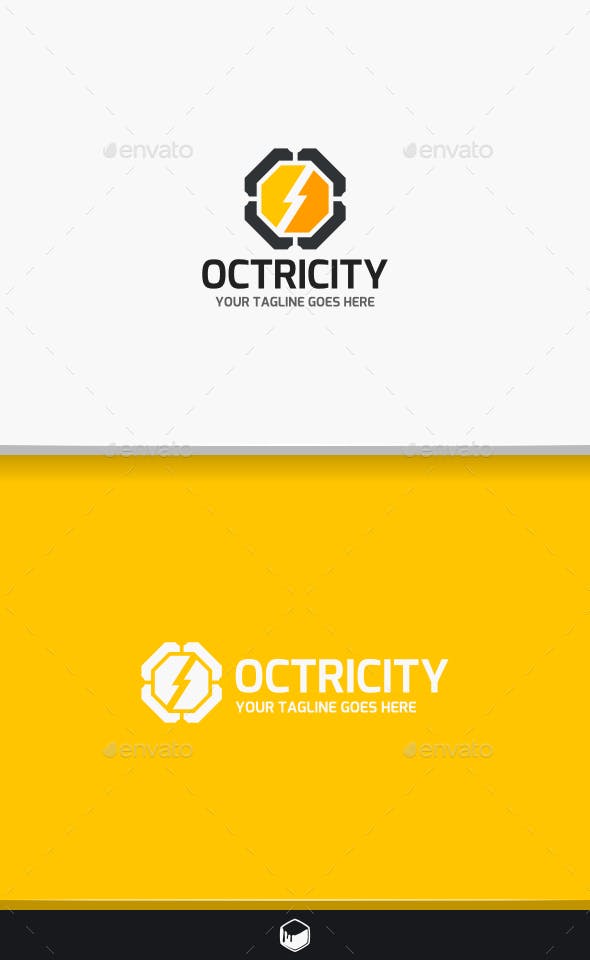 Orange Octagon Logo - Octagon Electro Logo