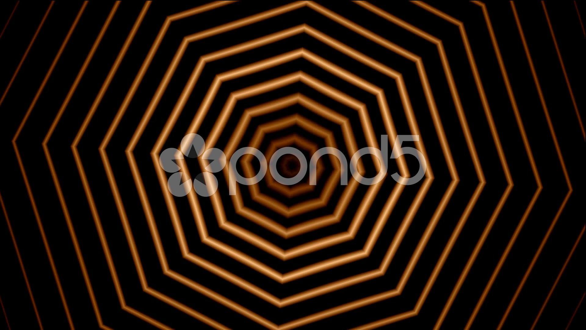 Orange Octagon Logo - Orange Octagon Tunnel ~ HD & 4K Stock Footage #53669658