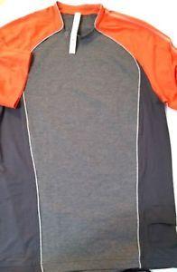 Orange Octagon Logo - Lululemon Mens M RUN: Flex Tech Short Sleeve Shirt Octagon Logo Grey ...