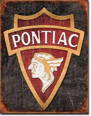 Old Pontiac Logo - Pontiac Logo Sign Vintage Sign Shak