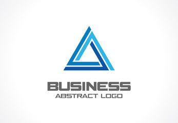 Triangle Corporate Logo - Abstract logo set for business company. Corporate identity design