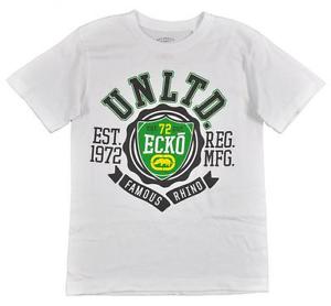 Ecko Unltd Logo - Ecko Unltd Big Boys S S White & Green Graphic Logo Design Top Size