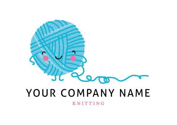 Crochet Company Logo - Premade Logo Smiling Yarn Ball. clipart. Logos, Yarn