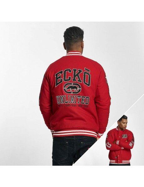 Ecko Unltd Logo - Ecko Unltd. / College Jacket Big Logo in red ECKOCJ1001RED Red ...