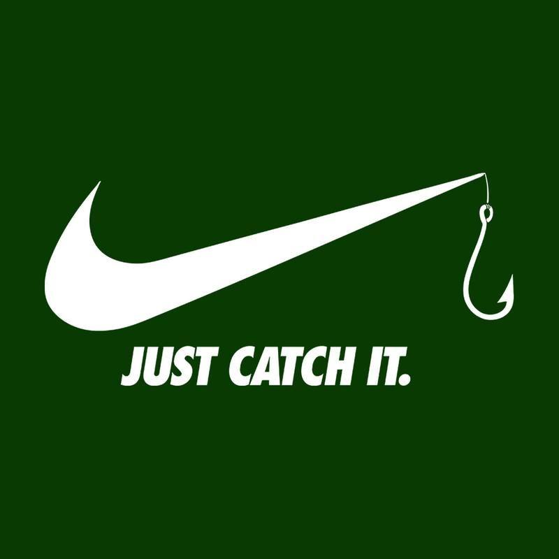 Green Nike Logo - Fishing Hook Just Catch It Nike Logo | Coto7