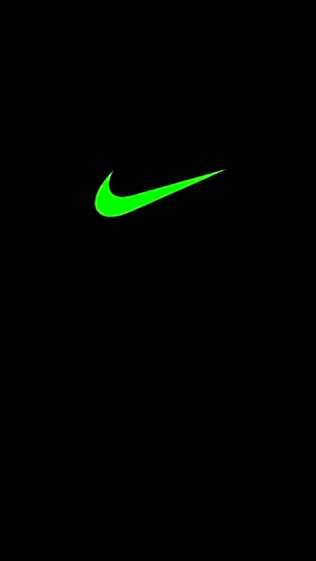 lime green nike logo