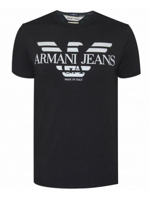 Navy White Logo - Armani Jeans | Buy Today Mens Armani Jeans T-Shirt | Cheap Armani