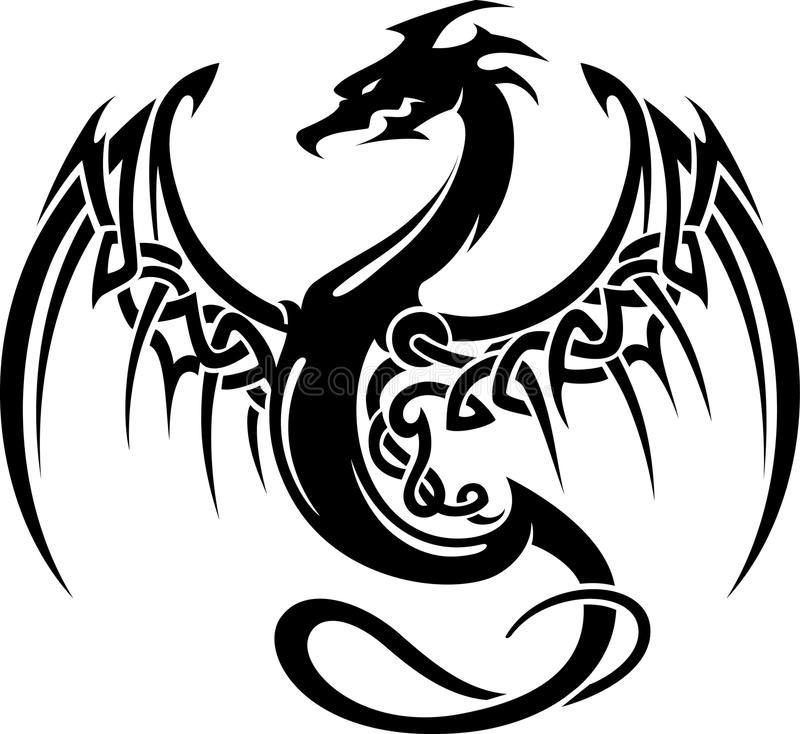 Dragon Wings Logo - Celtic Dragon Wings Tattoo Abstract Mythical Beast Artwork