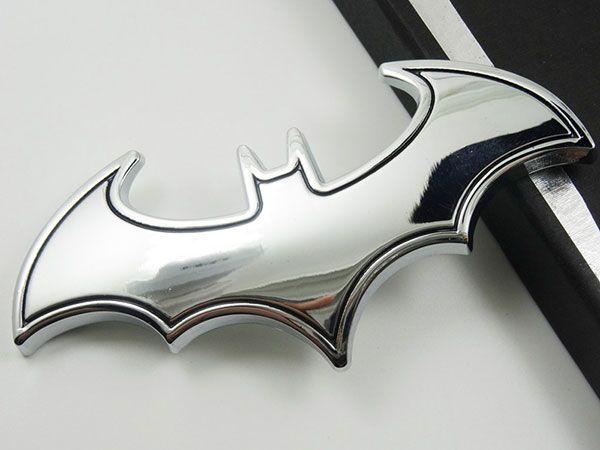 Silver Batman Logo - Chrome Silver BATMAN 3D Metal auto/car/bike logo styling badge ...