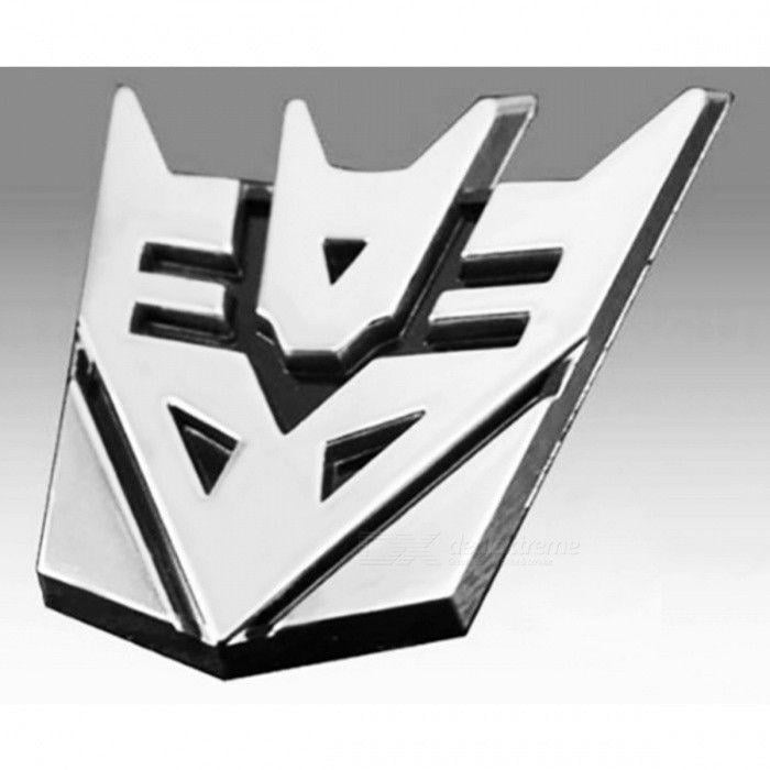 Silver Auto Logo - 3D Metal Transformers Car Sticker for Car Auto Logo Window Tail, Car ...