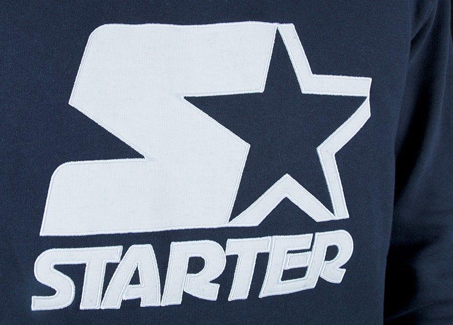 Navy White Logo - Starter Hoodie Logo Corporate Patch (Navy / White)