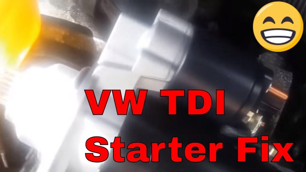 TDI Starter Logo - VW Beetle Starter Replace TDI Diesel Fix - YouTube