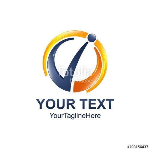 Orange Colored Company Logo - Abstract circle human logo concept colored blue orange for business ...