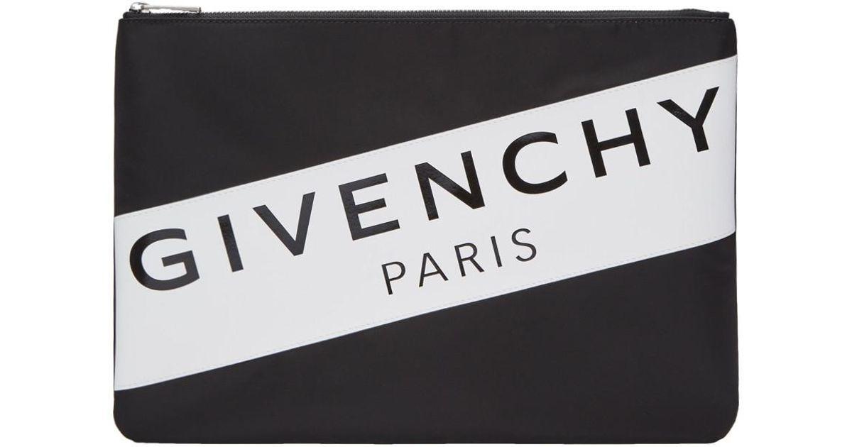 Nylon Logo - Givenchy Black Nylon Logo Band Pouch in Black for Men