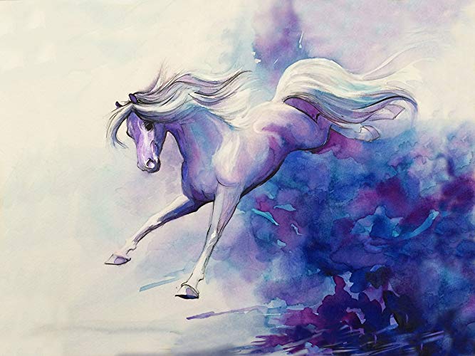 Flying White Horse Logo - Amazon.com: Watercolor Flying Horse painting, Watercolor Horse ...